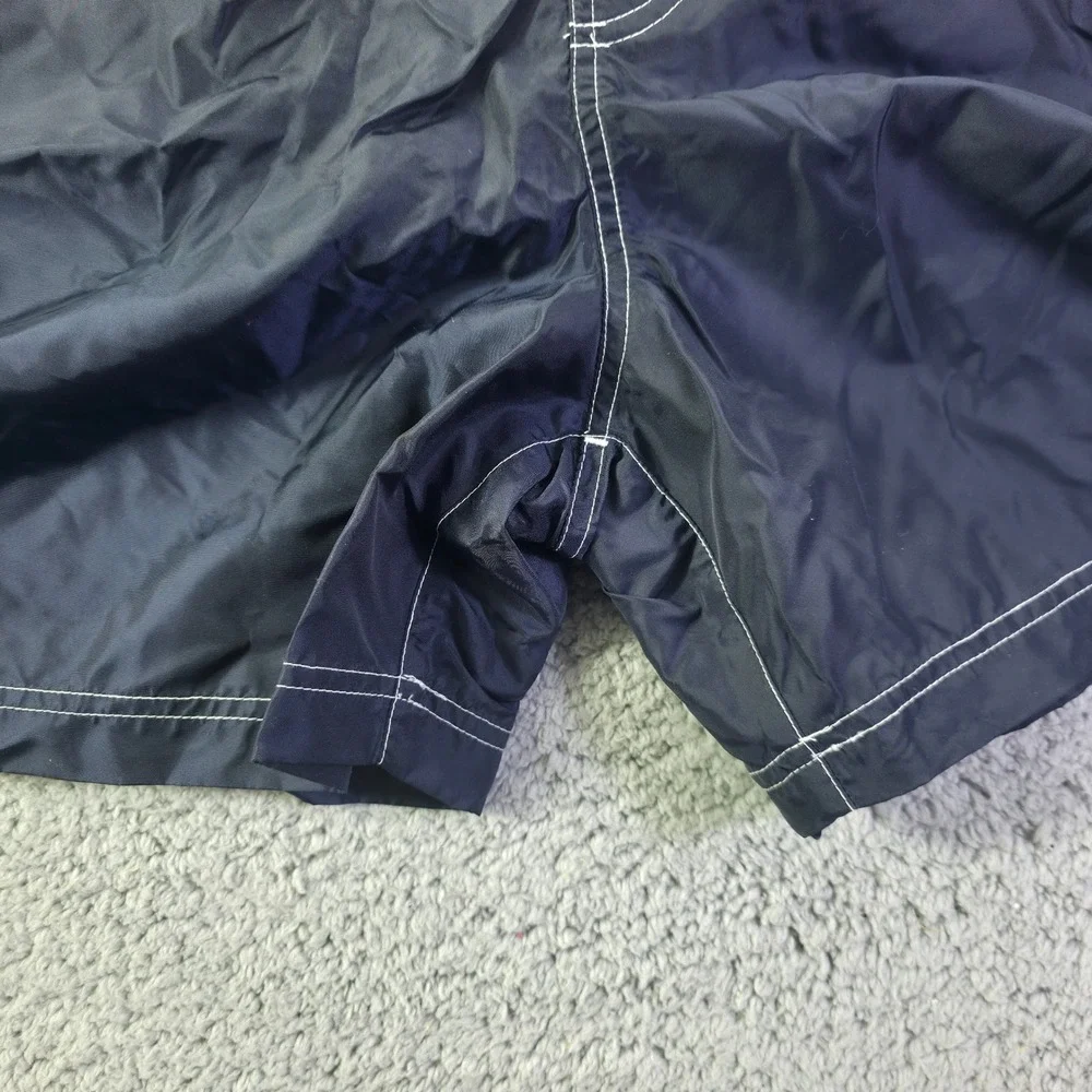 Tommy Hilfiger Mens Navy Blue Colorblock Swim Trunks Board Shorts Size L